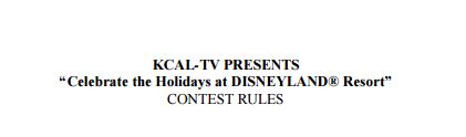 KCAL9 Disneyland Contest 2017