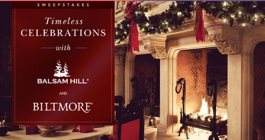 Balsam Hill Biltmore Timeless Celebrations Sweepstakes
