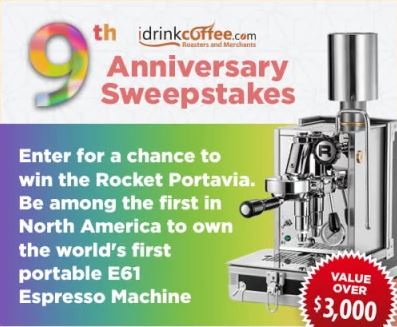 iDrinkCoffee 9th Anniversary Sweepstakes