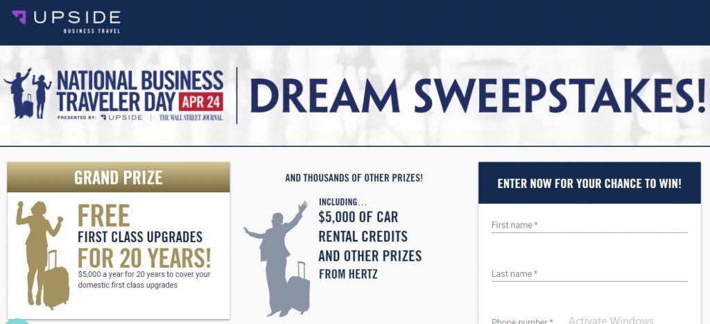 Business Traveler Dream Sweepstakes