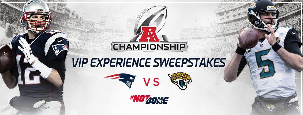 Patriots AFC Championship Round VIP Sweepstakes